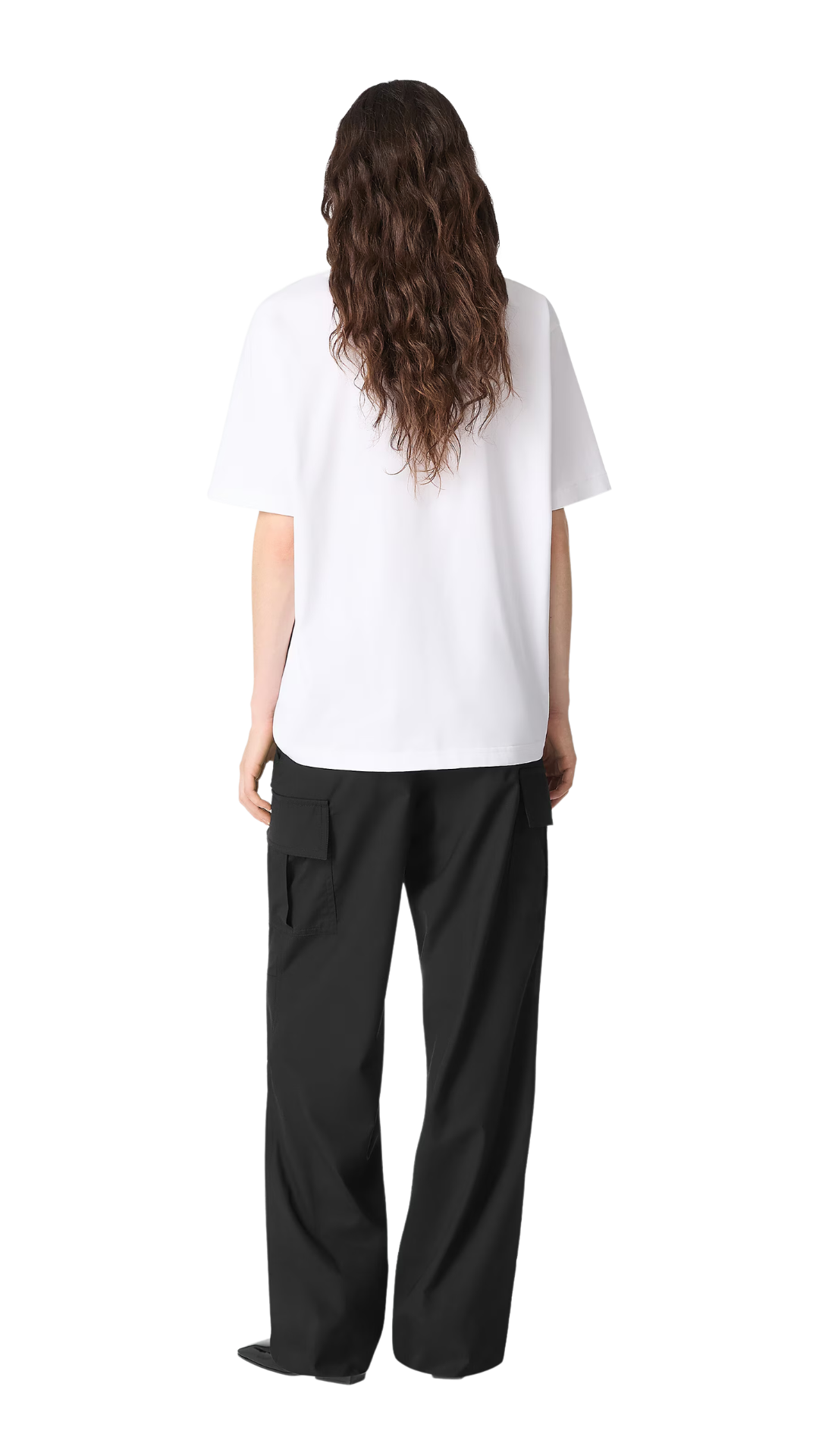 Fine Wool Cargo Pants in Black
