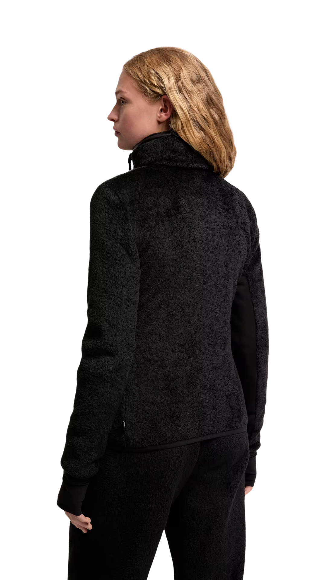Polartec® Padded Zip-Up Sweatshirt in Black