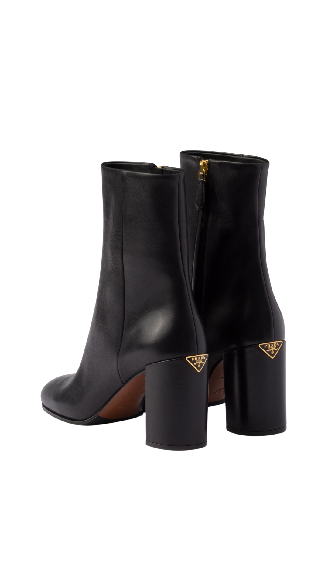 Leather Booties in Black