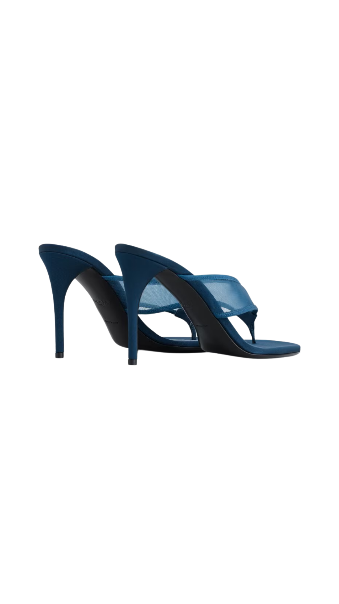 Mules Tong in Faded Blue Mesh