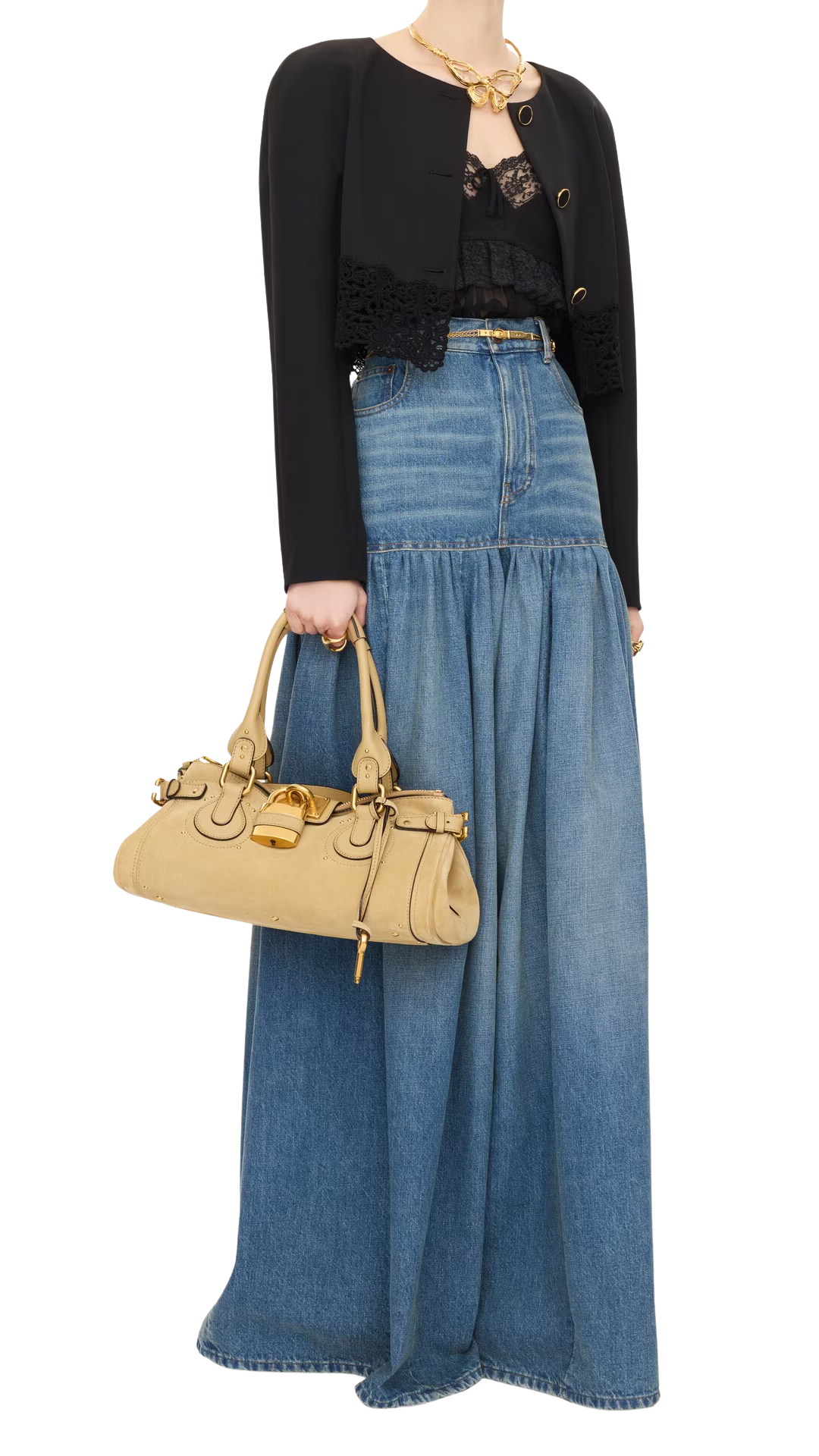 Paddington Bag in Dusty Beige Suede Leather