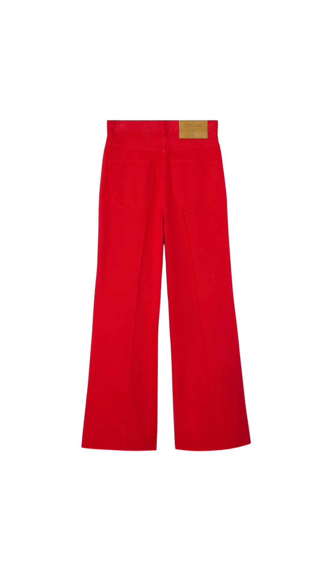 Flare Jeans 006 in Red Cotton Denim