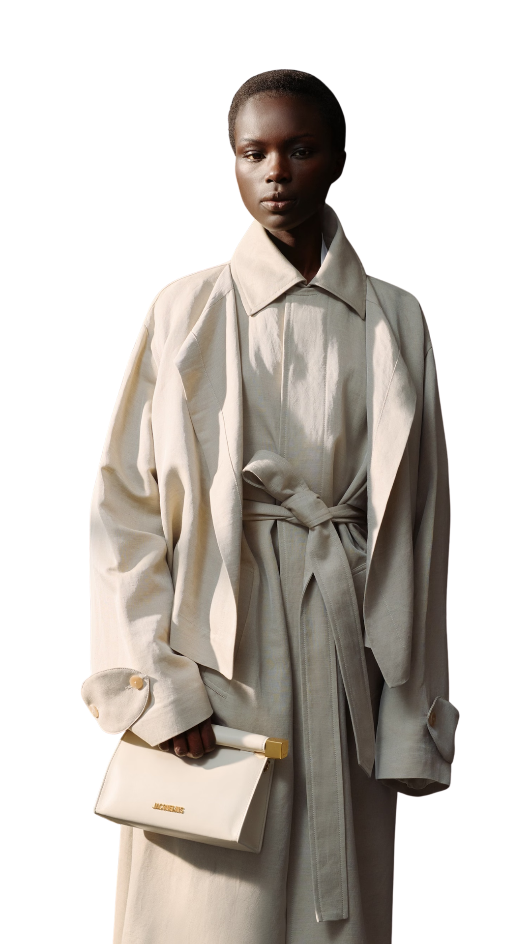 The Rond Carré bag in Light Ivory