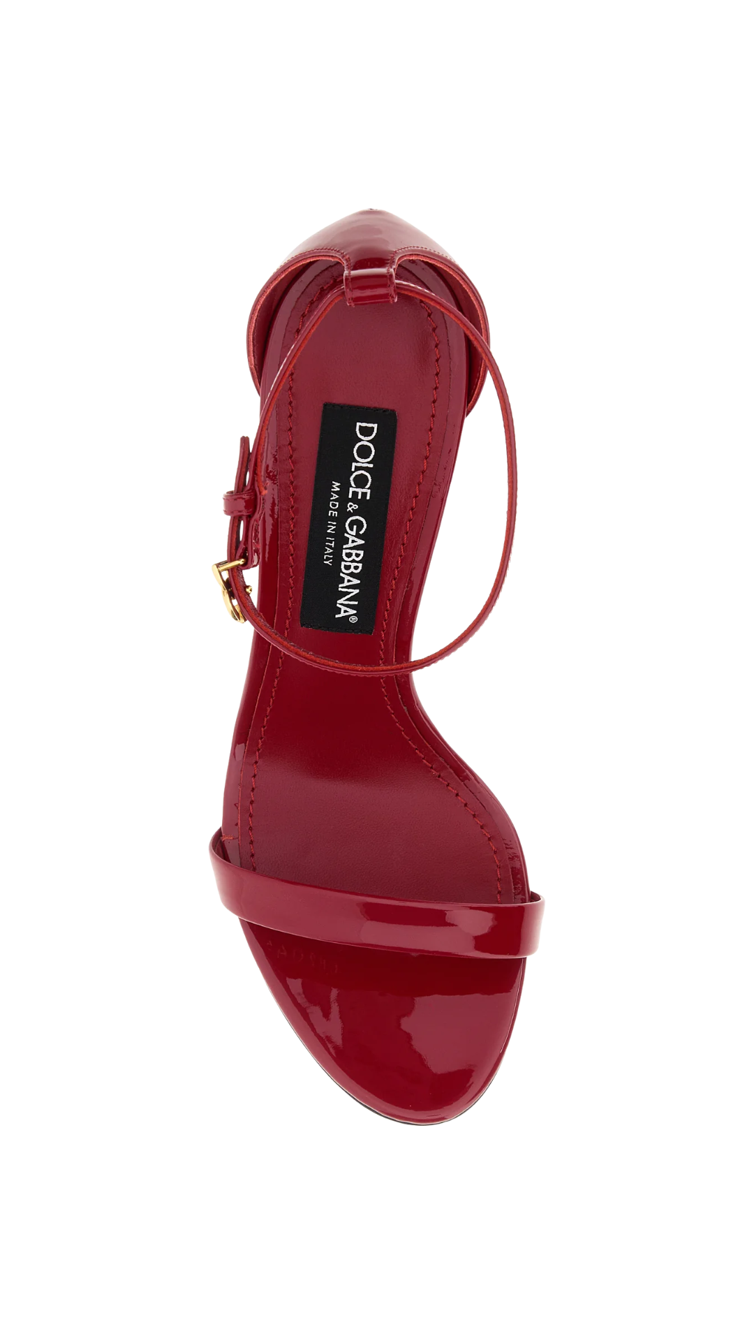 Vernice Red Leather Sandals