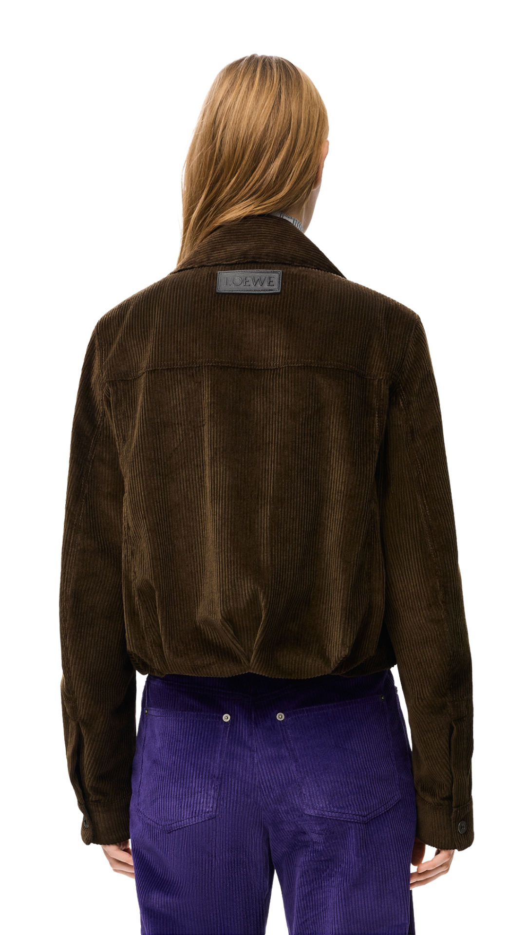 Jacket in Brown Cotton Corduroy