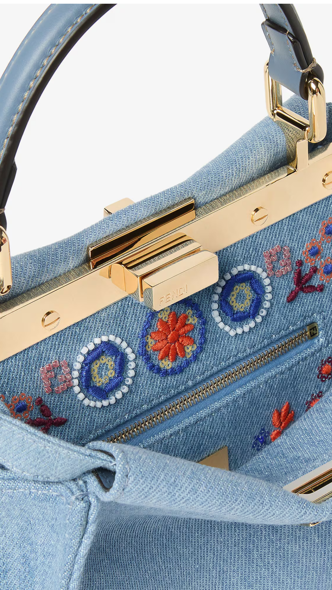 Peekaboo Mini in Light Blue Denim Bag