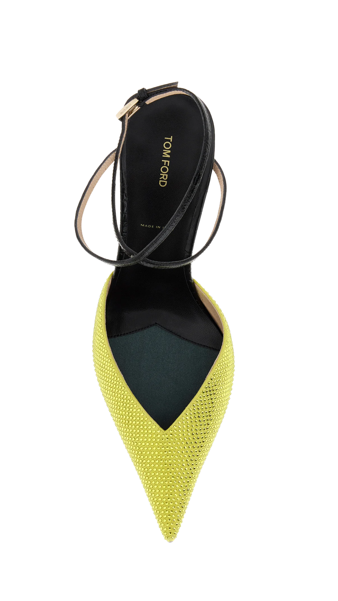 Embellished Leather Pumps Slingback Realized in Crocodile-Motif
