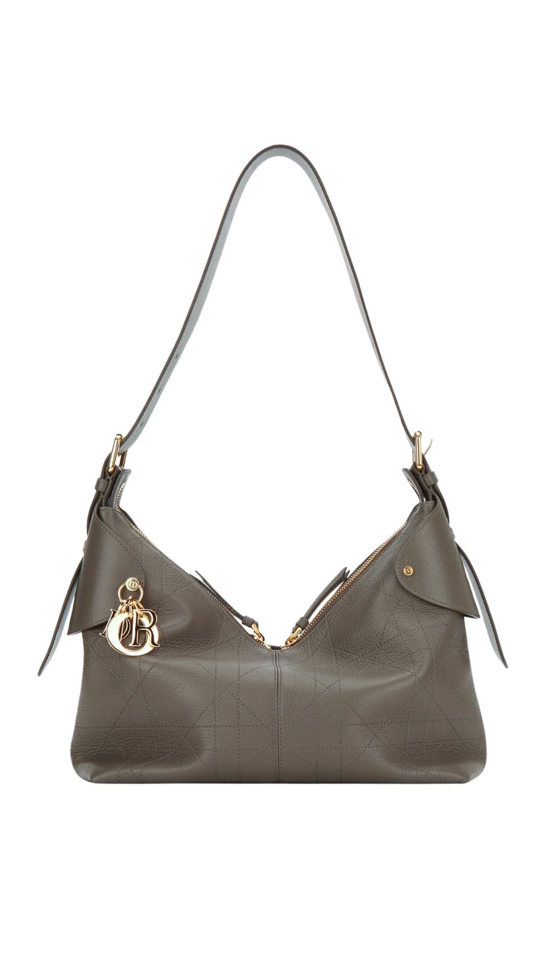 Medium Dior Voyage Bag in Powder Beige Flat Macrocannage Grained Calfskin (Copia)