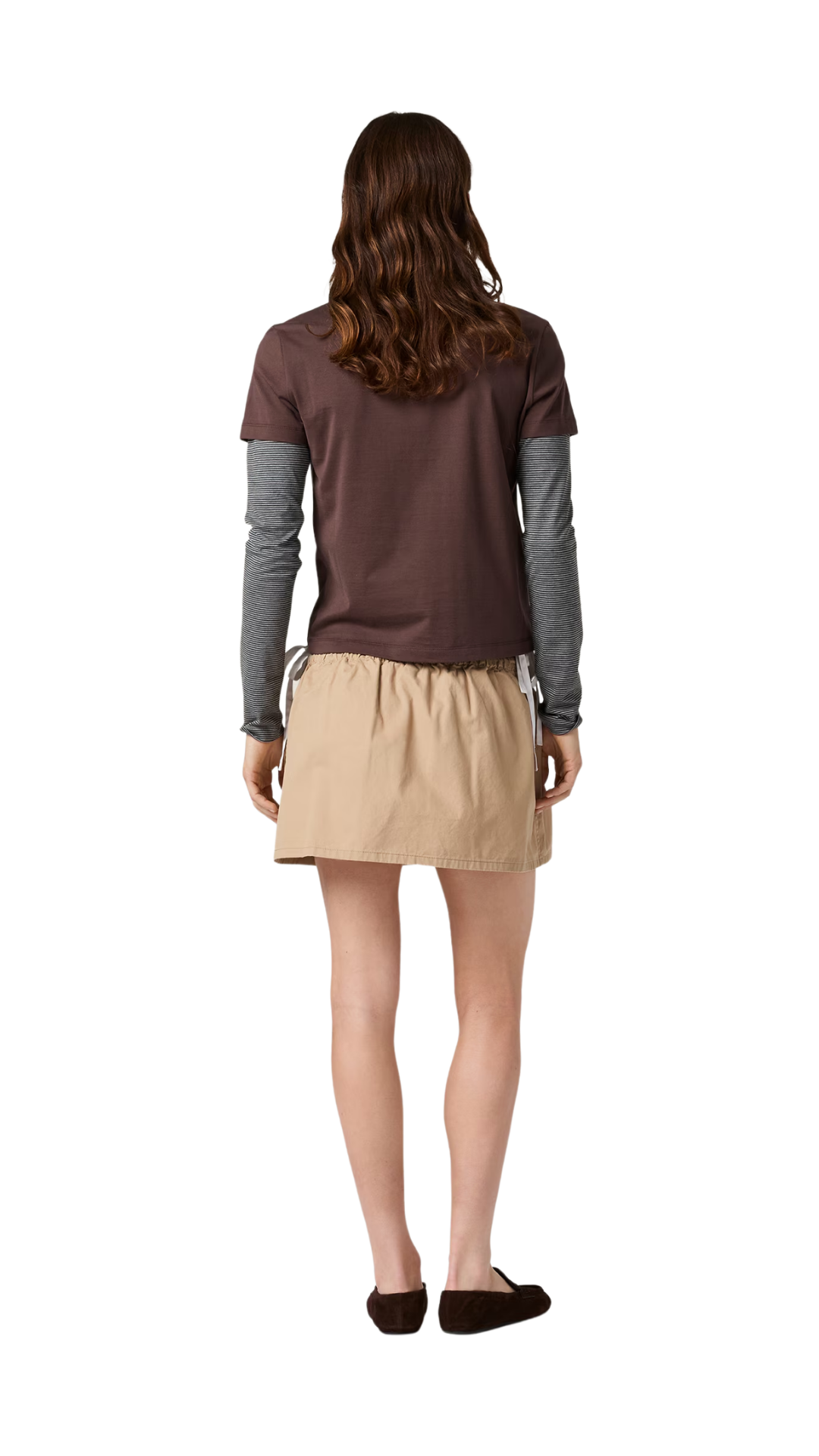 Jersey T-shirt in Cocoa Brown/Anthracite