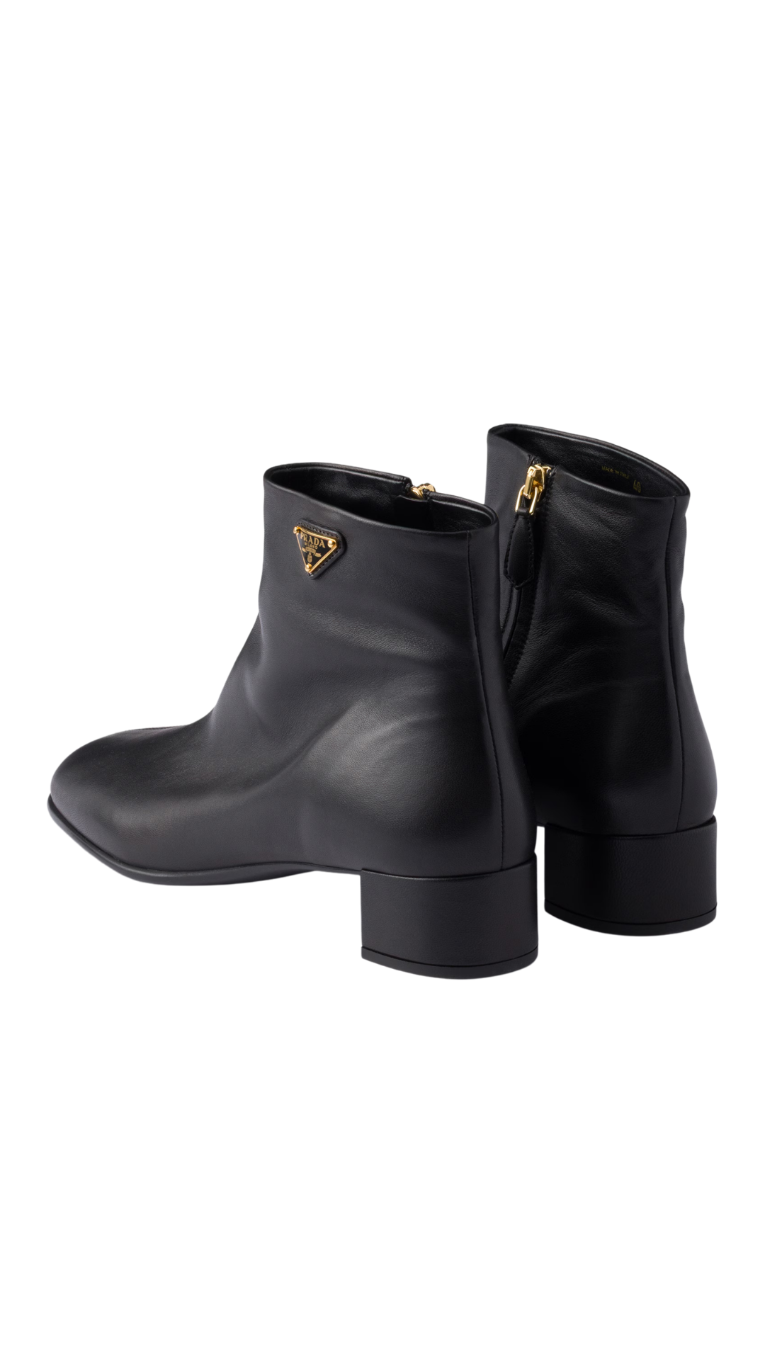 Nappa Leather Booties in Black
