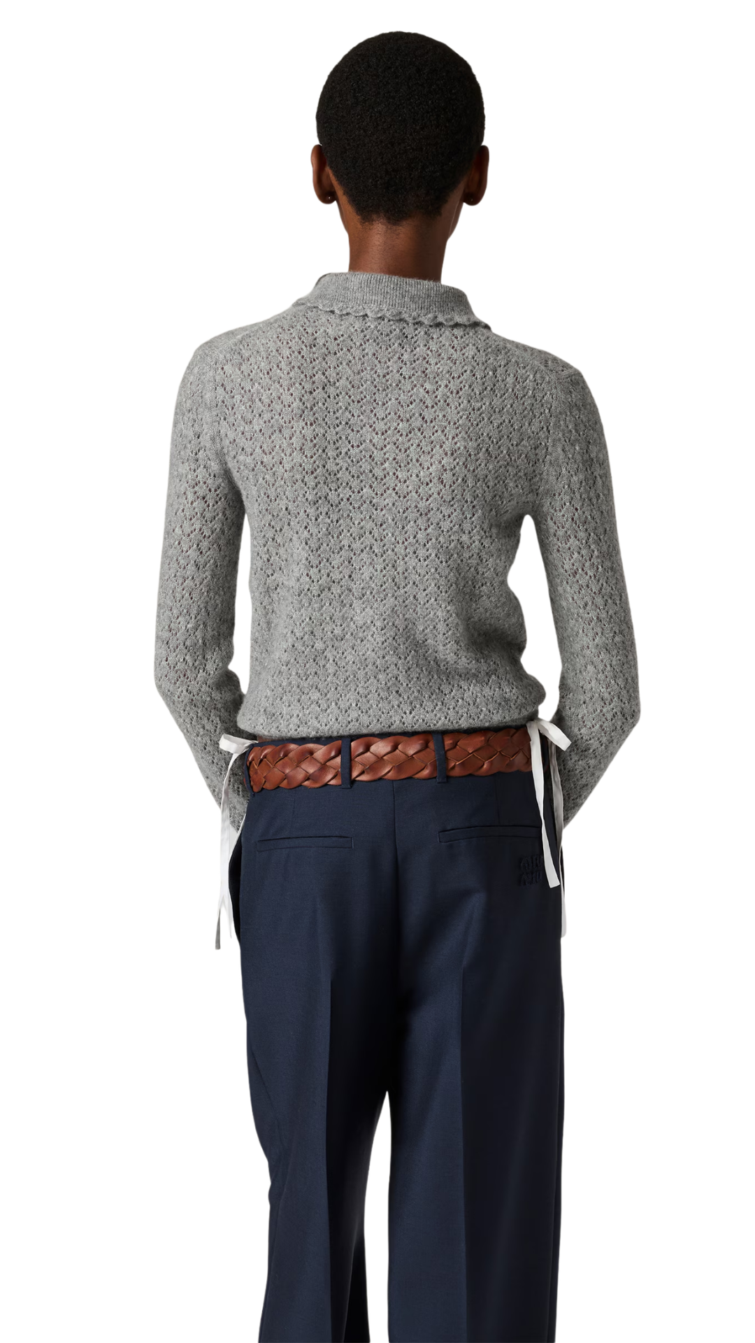 Cashmere and Silk Cardigan in Grey