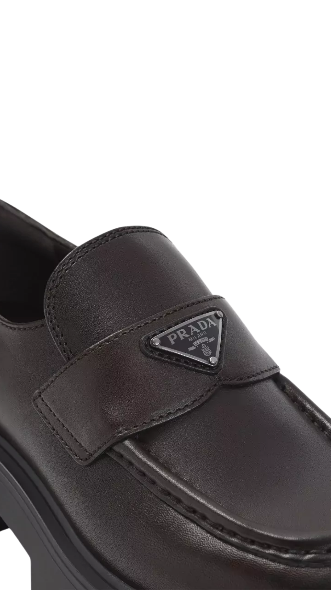 Stride Leather Loafer Penny Style in Teak