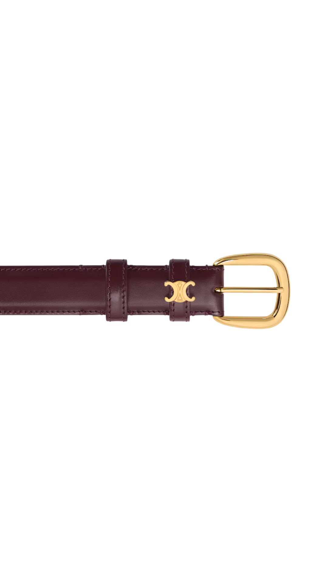Medium 25mm Vivienne Belt in Deep Burgundy Taurillon Leather
