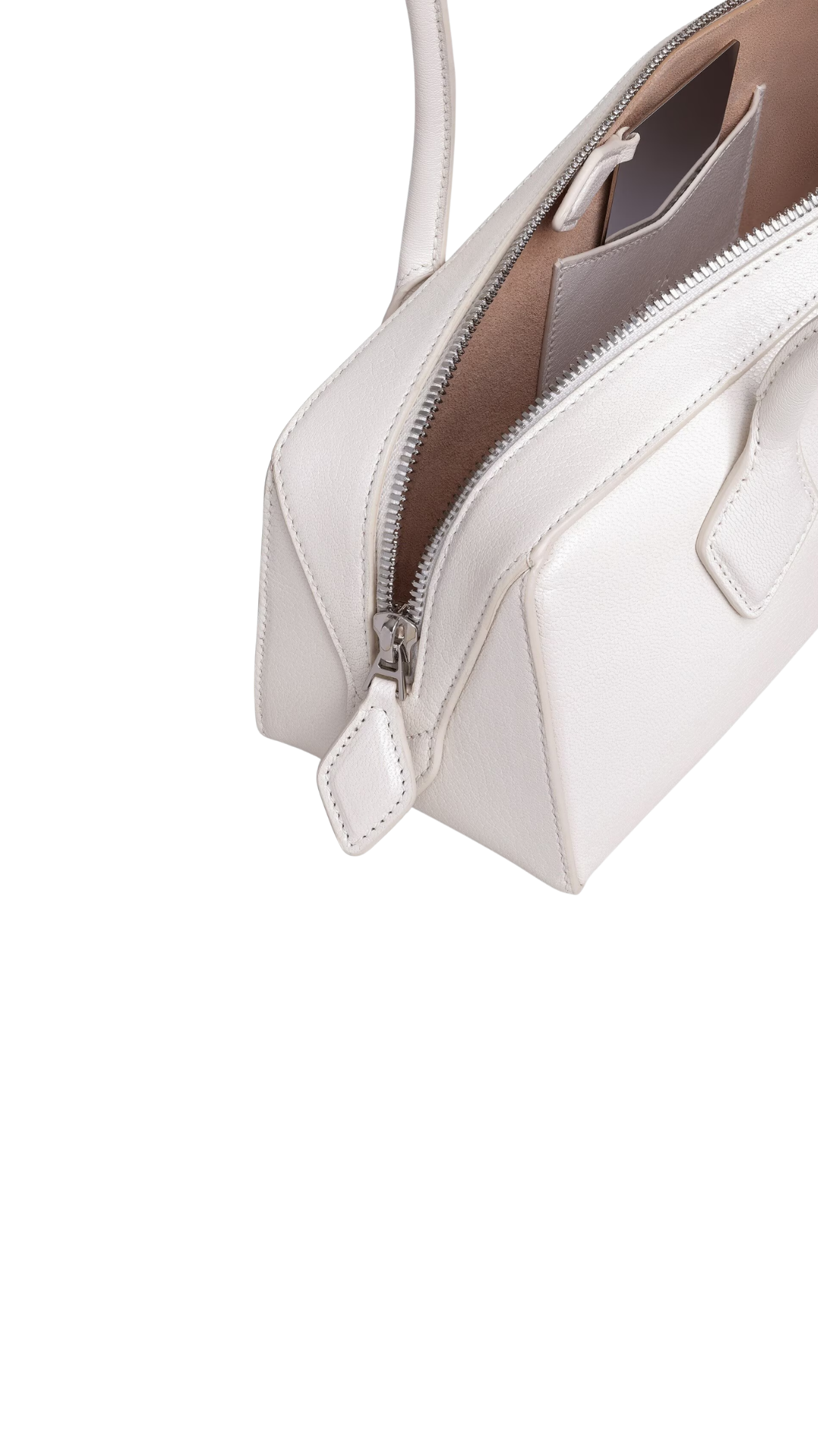 Le Teckel Medium Bag in Ivory Goatskin