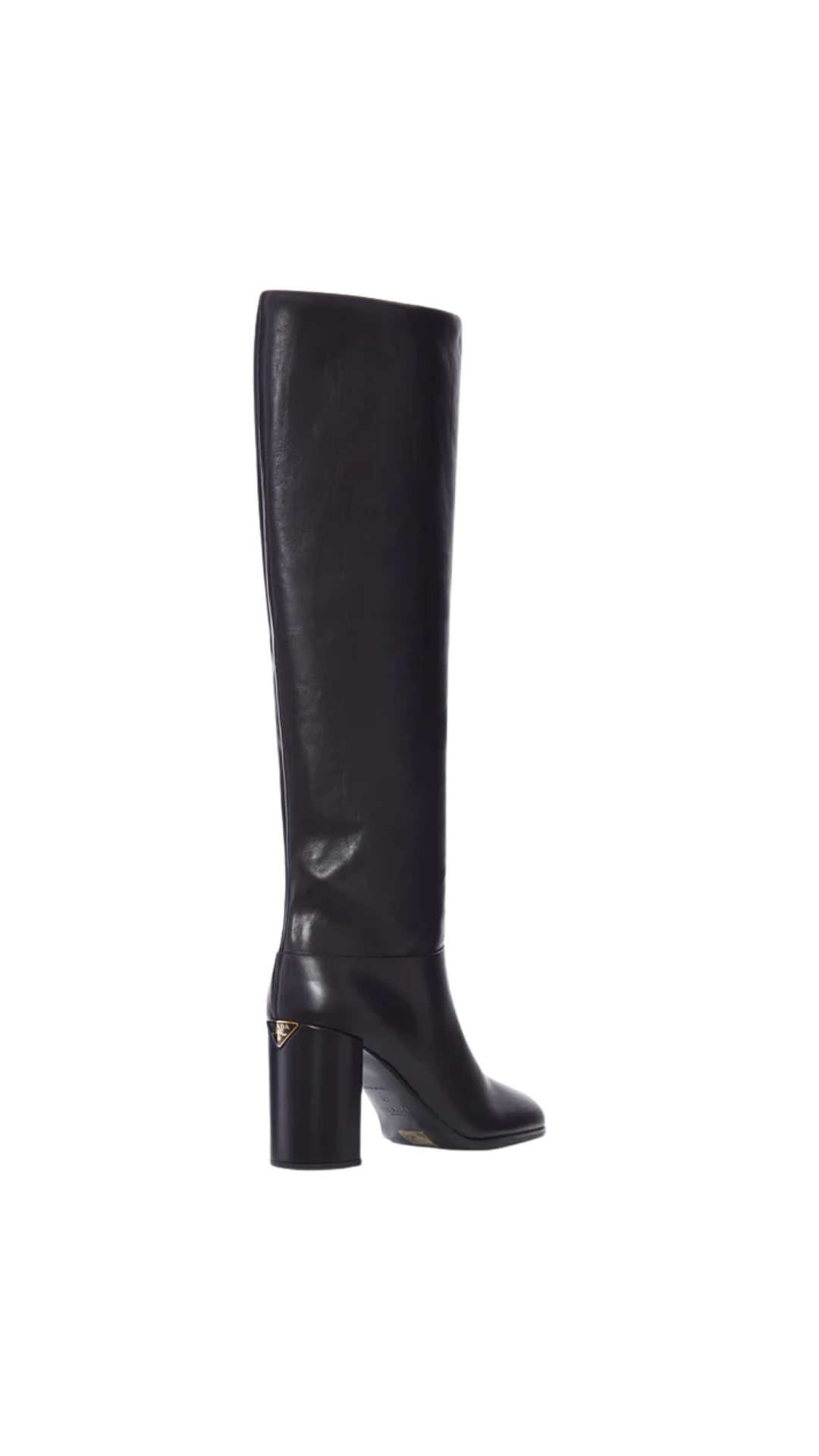 Heeled Leather Boots in Black