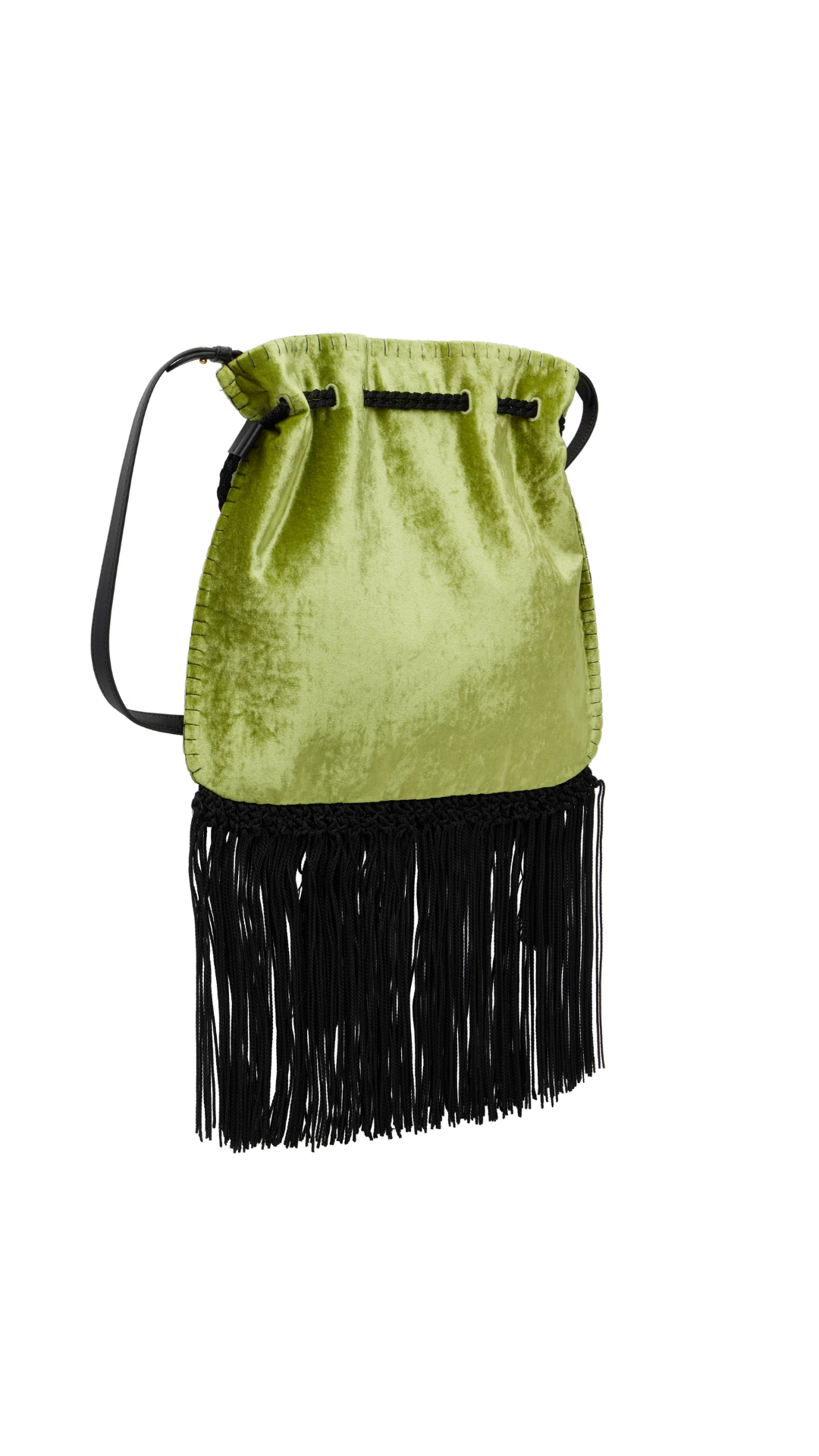 Nellicôte Bucket Bag in Green Velvet