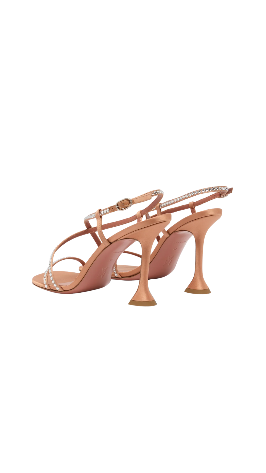 Sally Sandal 95 Latte Satin And White Crystals