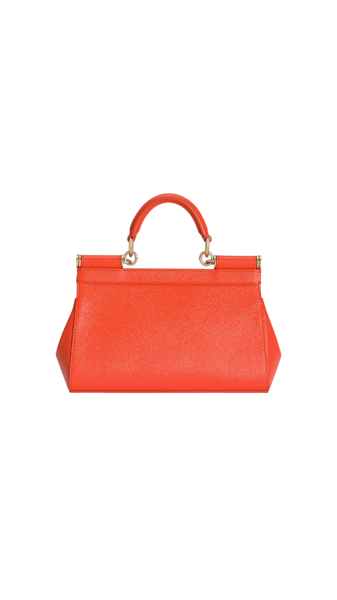 Mini Sicily Handbag in Orange Calfskin