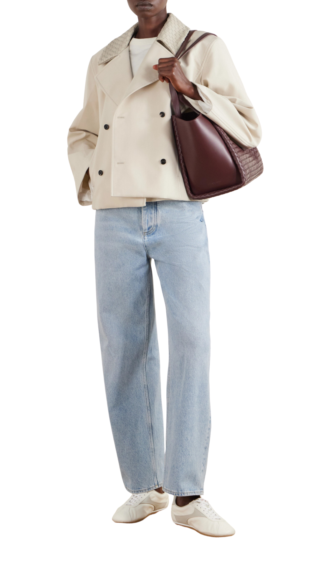 Corso in Burgundy Intrecciato Leather Tote Bag