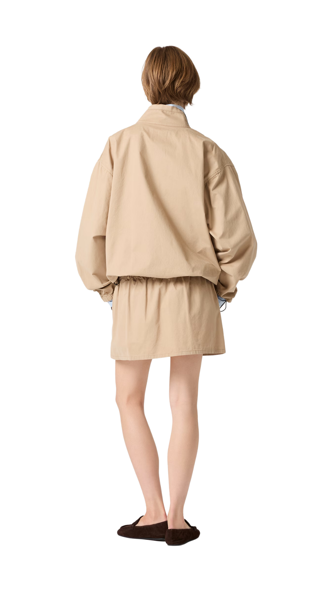 Washed Gabardine Miniskirt in Cord