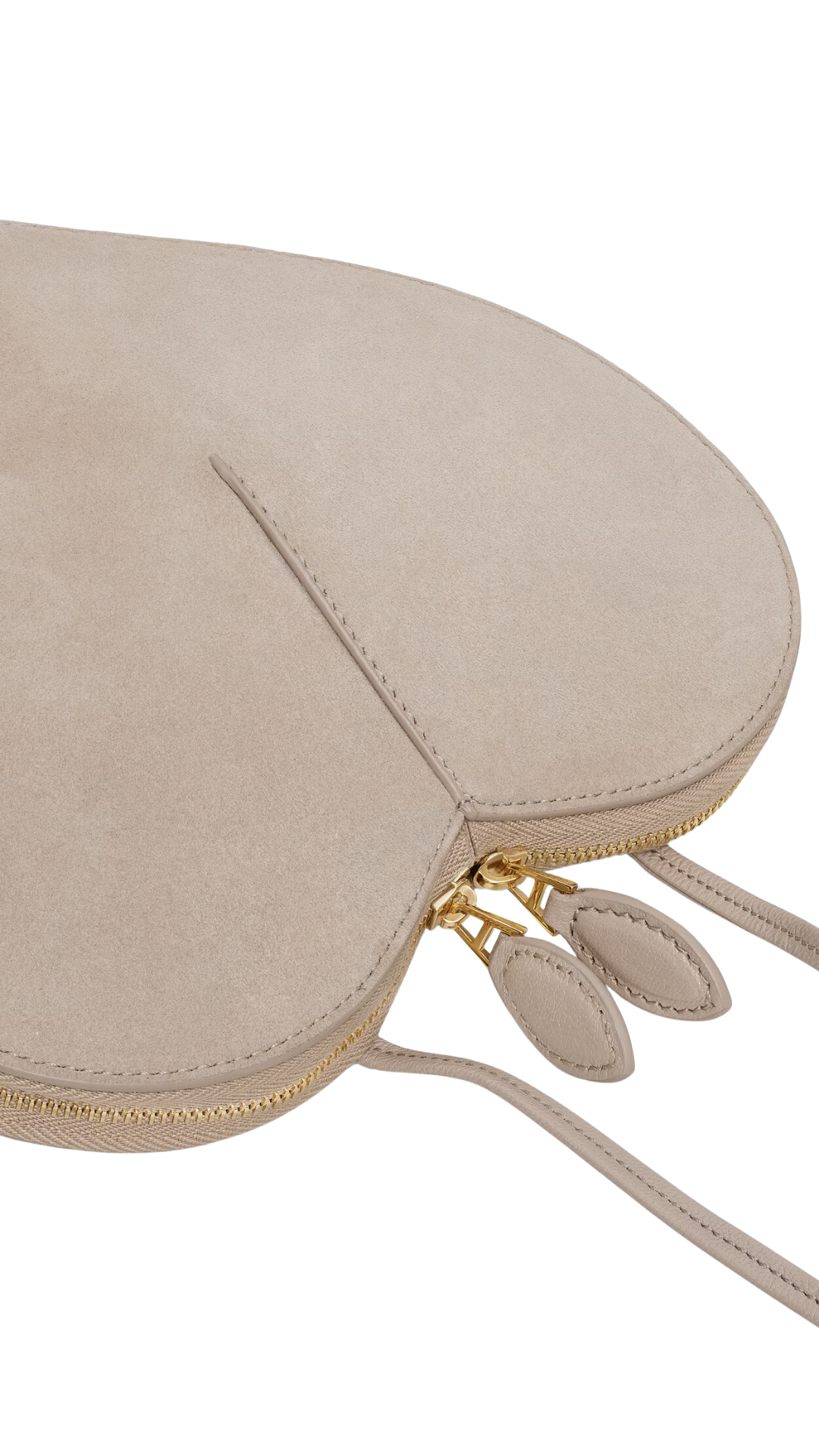 Le Cœur Bi-Material Bag in Grey Leather