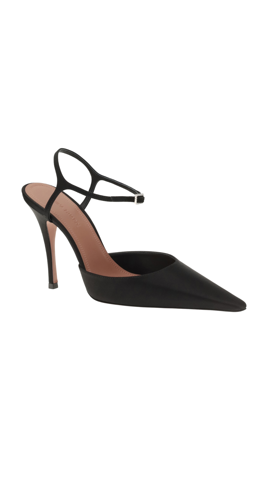 Carolyn Satin Slingback in Black