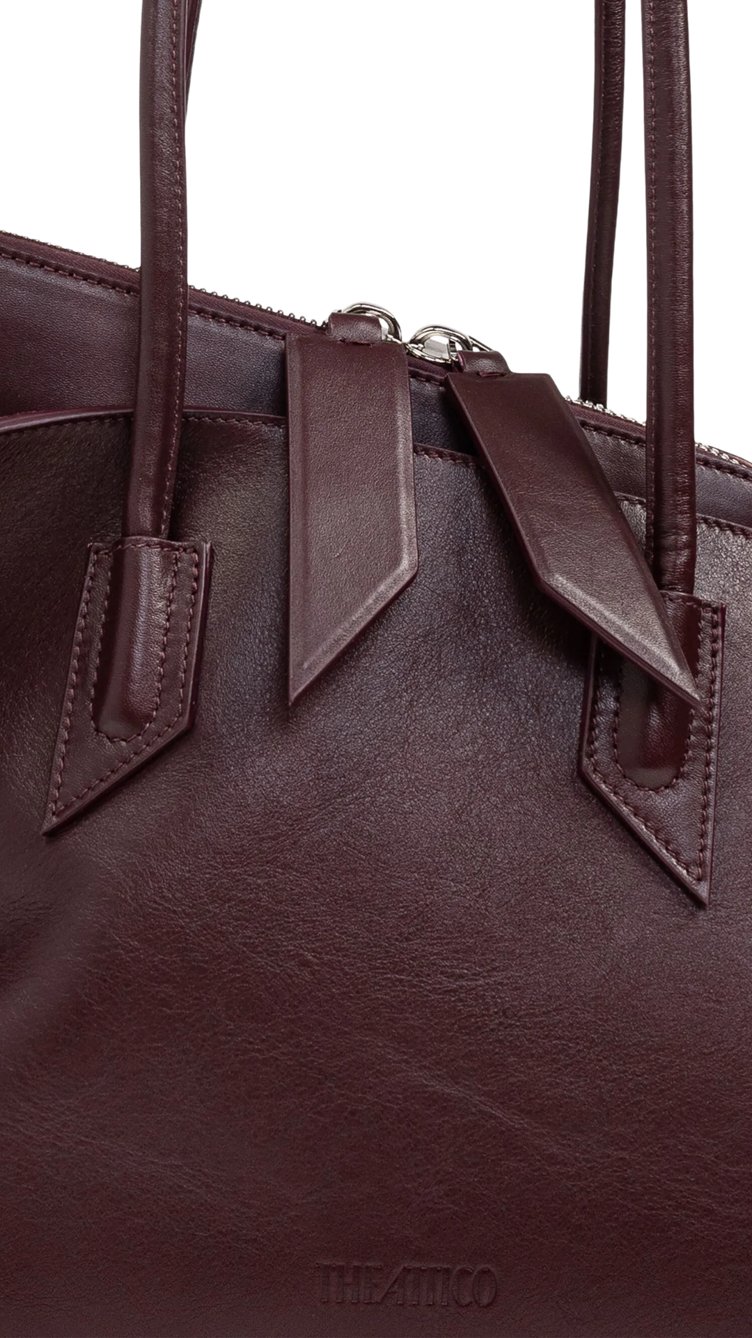 La Passeggiata Medium Burgundy Top Handle