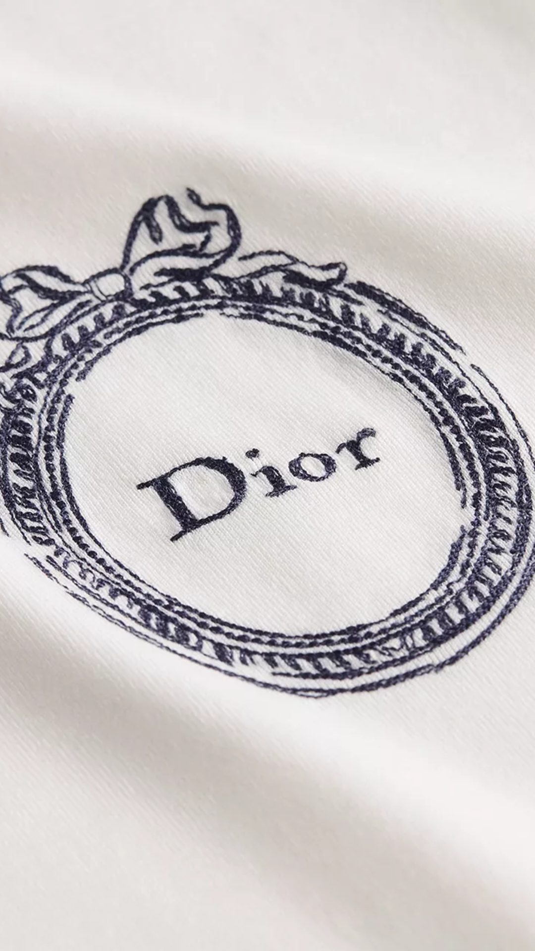 Dioriviera Dior Médaillon T-Shirt in White Cotton Jersey