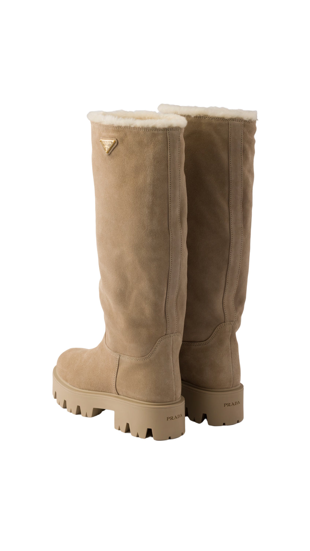 Suede Boots in Desert Beige