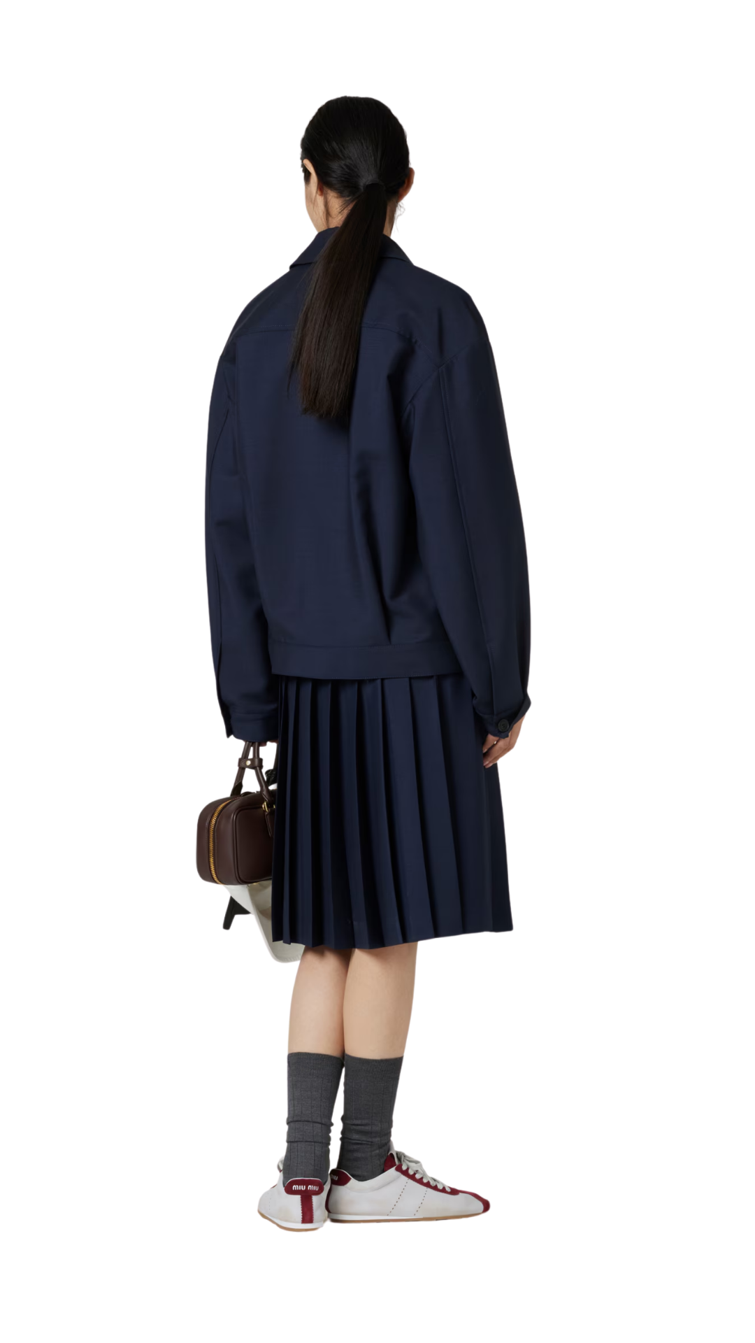 Mohair Blouson Jacket in Navy