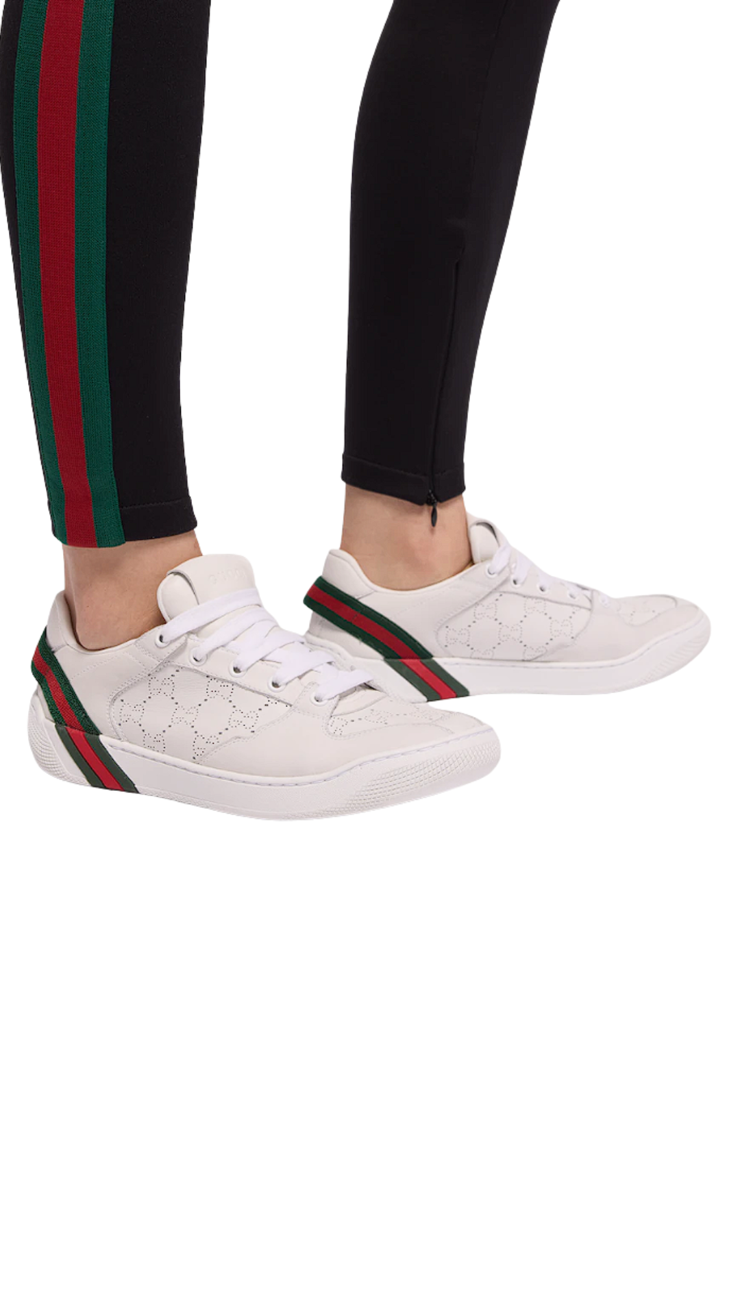 Screener Sneaker in White GG Leather