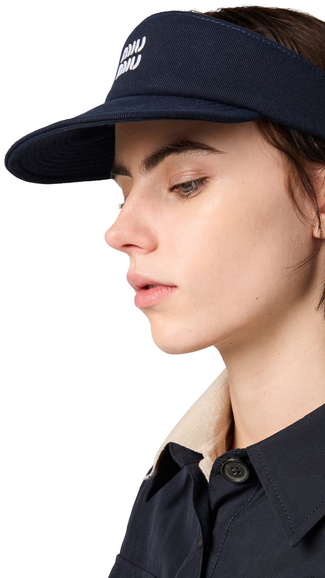 Denim Visor in Blue/Red