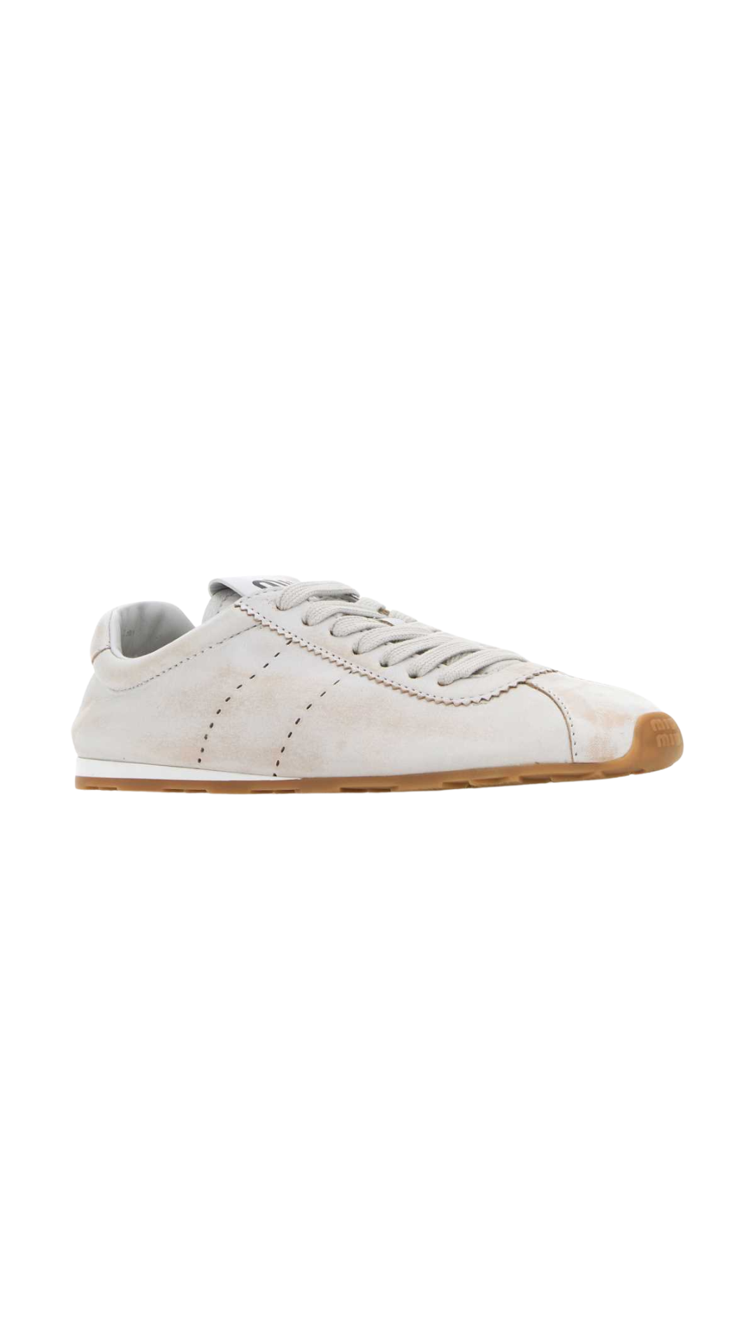 Plume Sneakers in White Lambskin