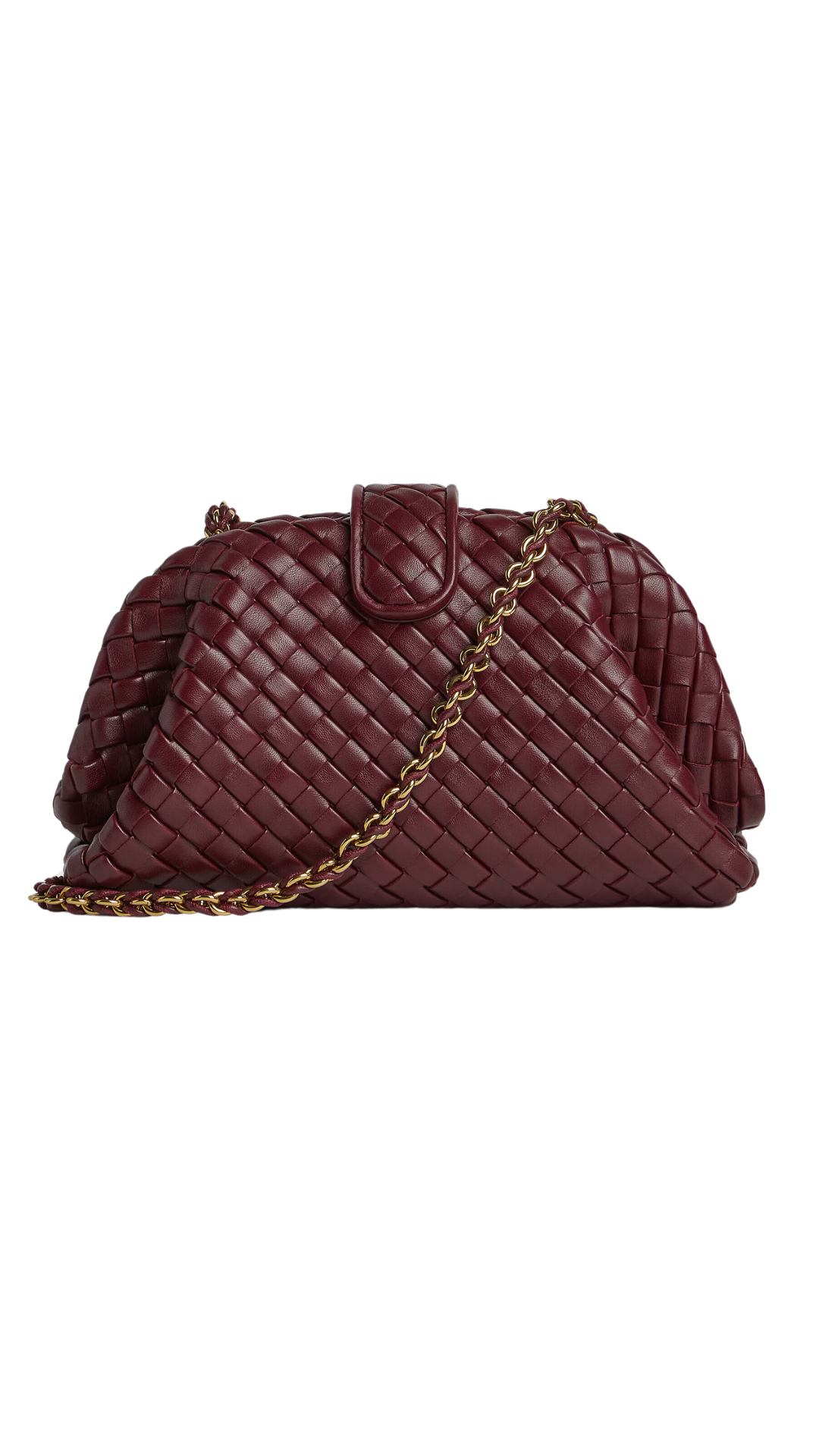 Lauren 1980 Mini Clutch Bag with Chain Strap in Barolo