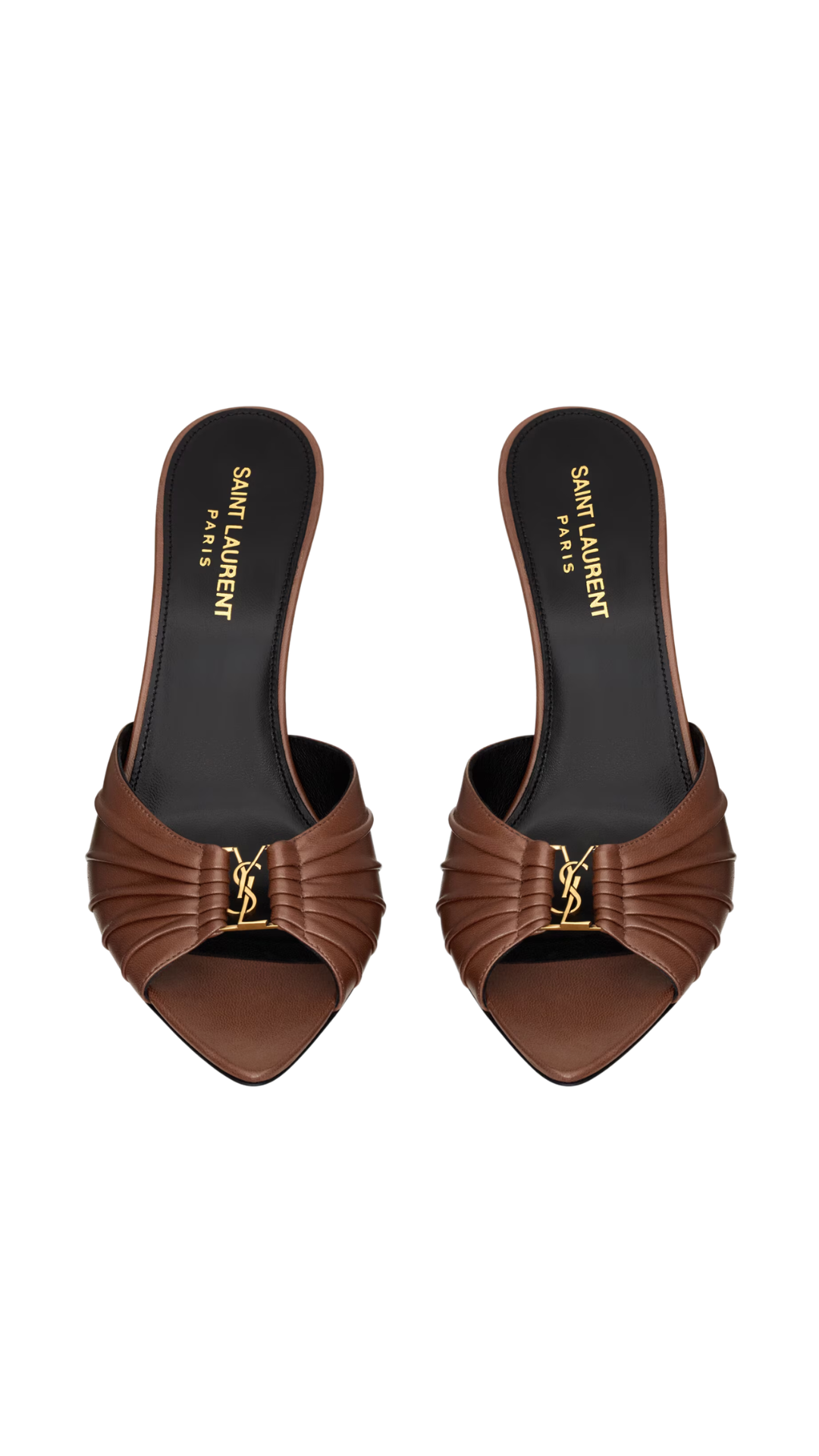 Babylone Mules in Smooth Leather in Aesthetic Brown