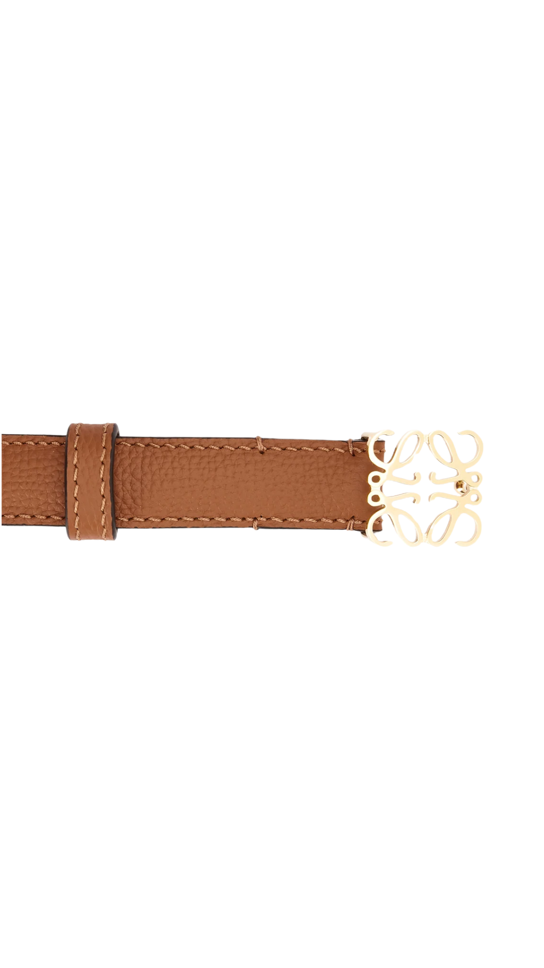 Anagram Belt in Tan/Gold