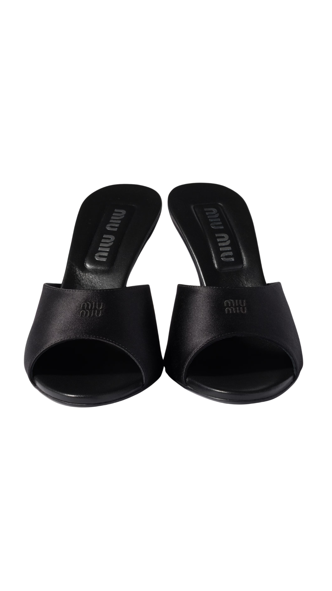 Satin Sandals in Black