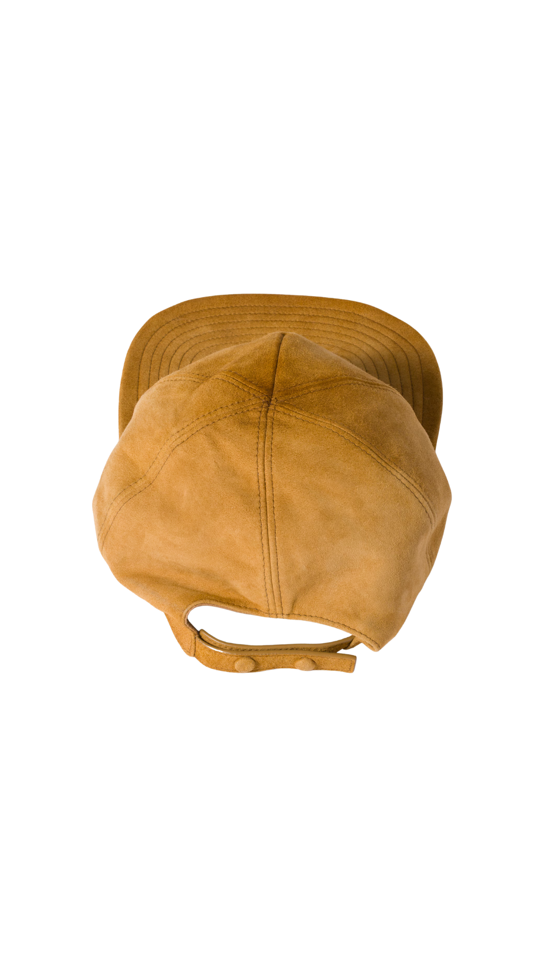 Suede Baseball Cap in Honey