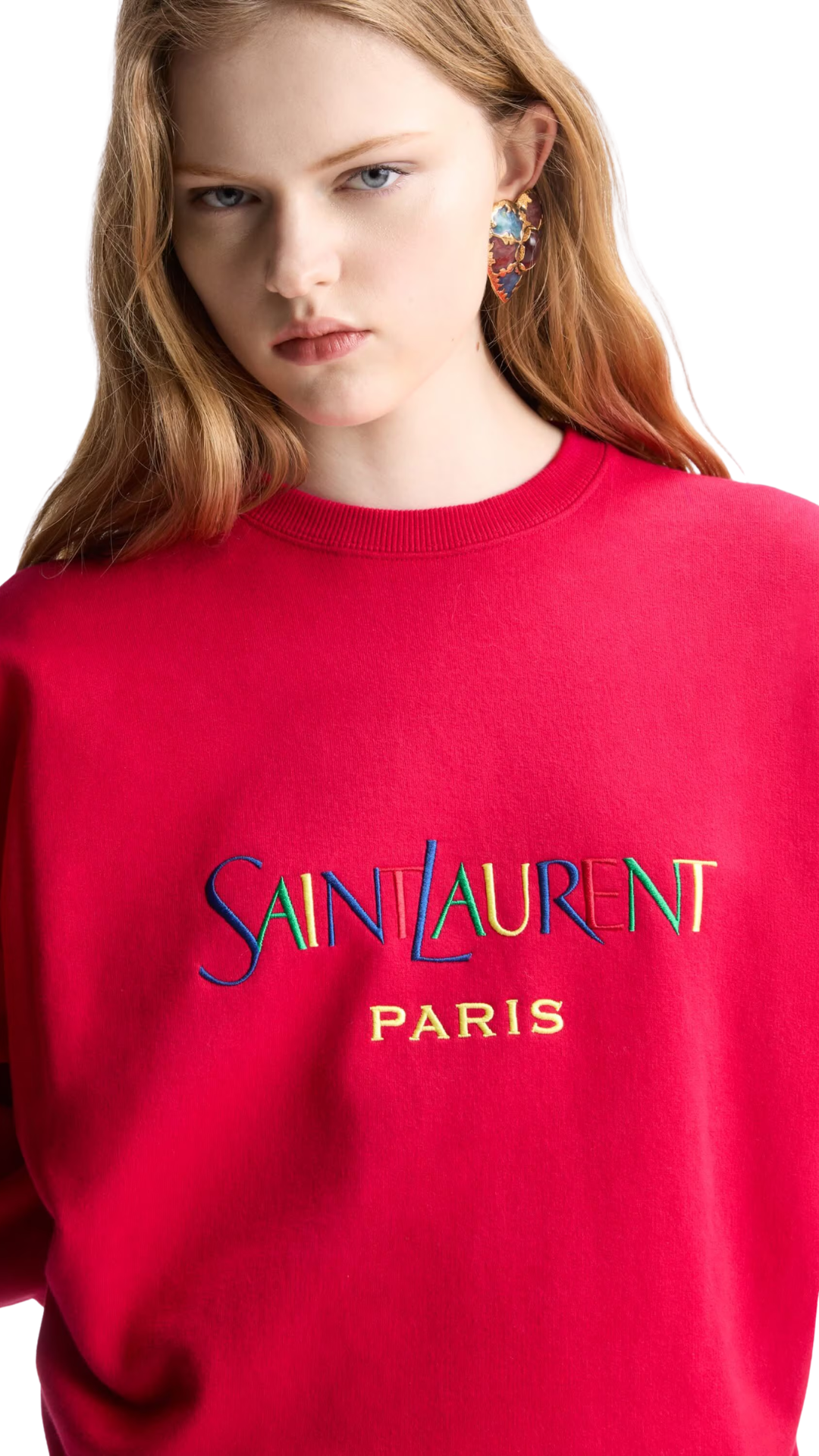 Paris Sweatshirt in Rouge/Multicolor