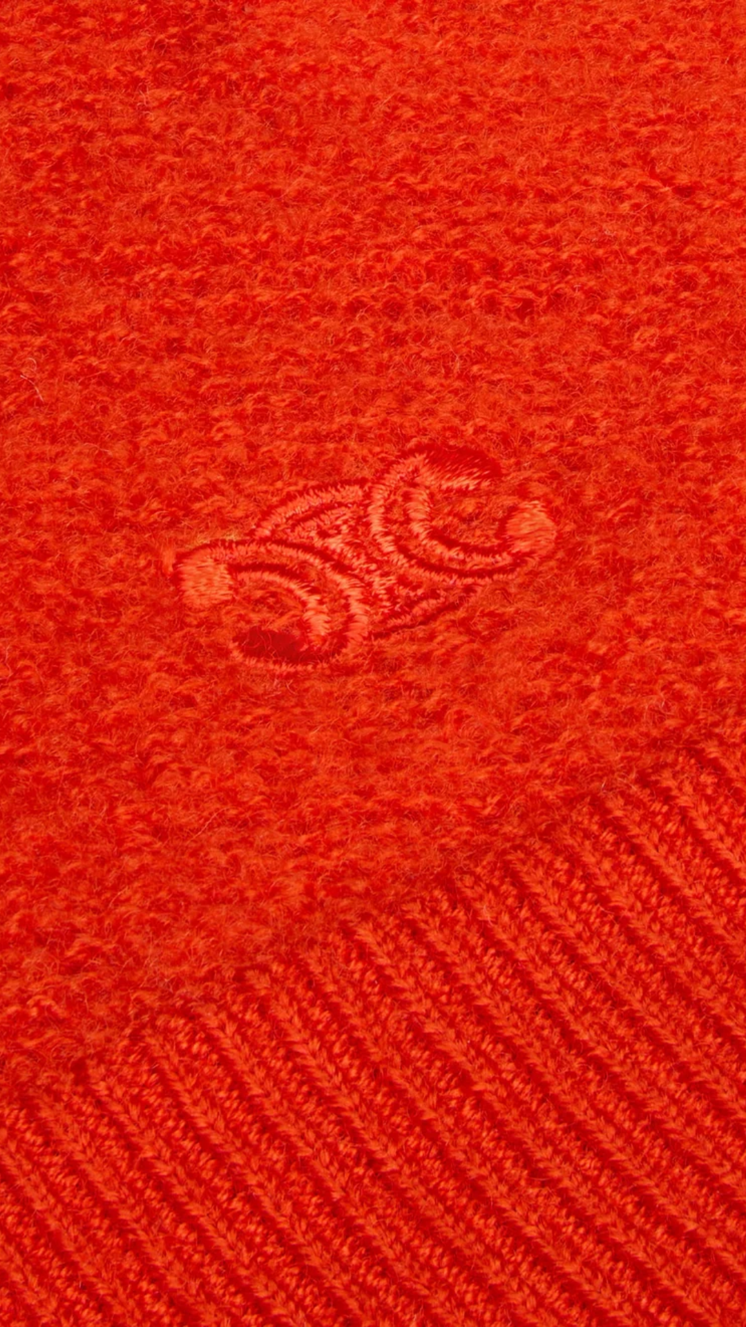 Wool Sweater with Triomphe Detail in Red