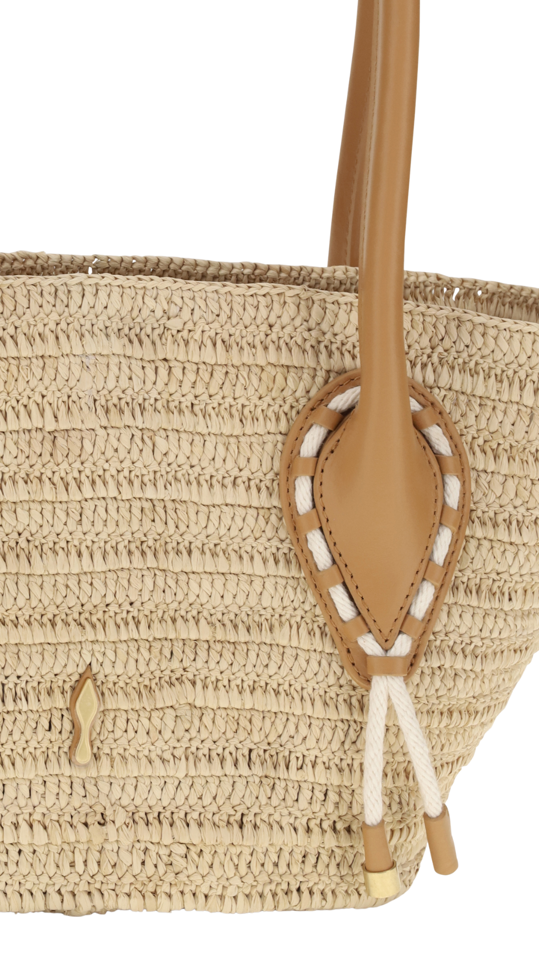 Venus Raffia Tote Bag in Beige