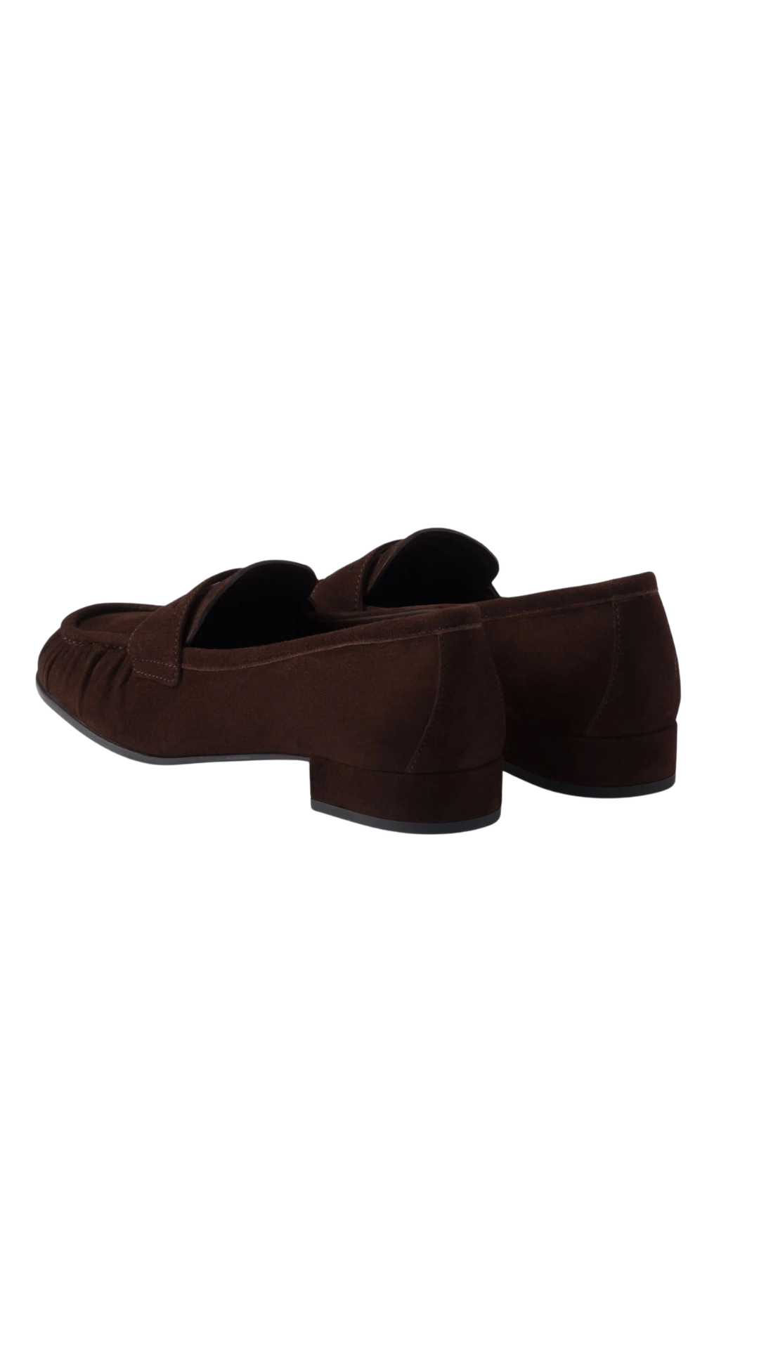 Suede Leather Loafers in Dark Brown
