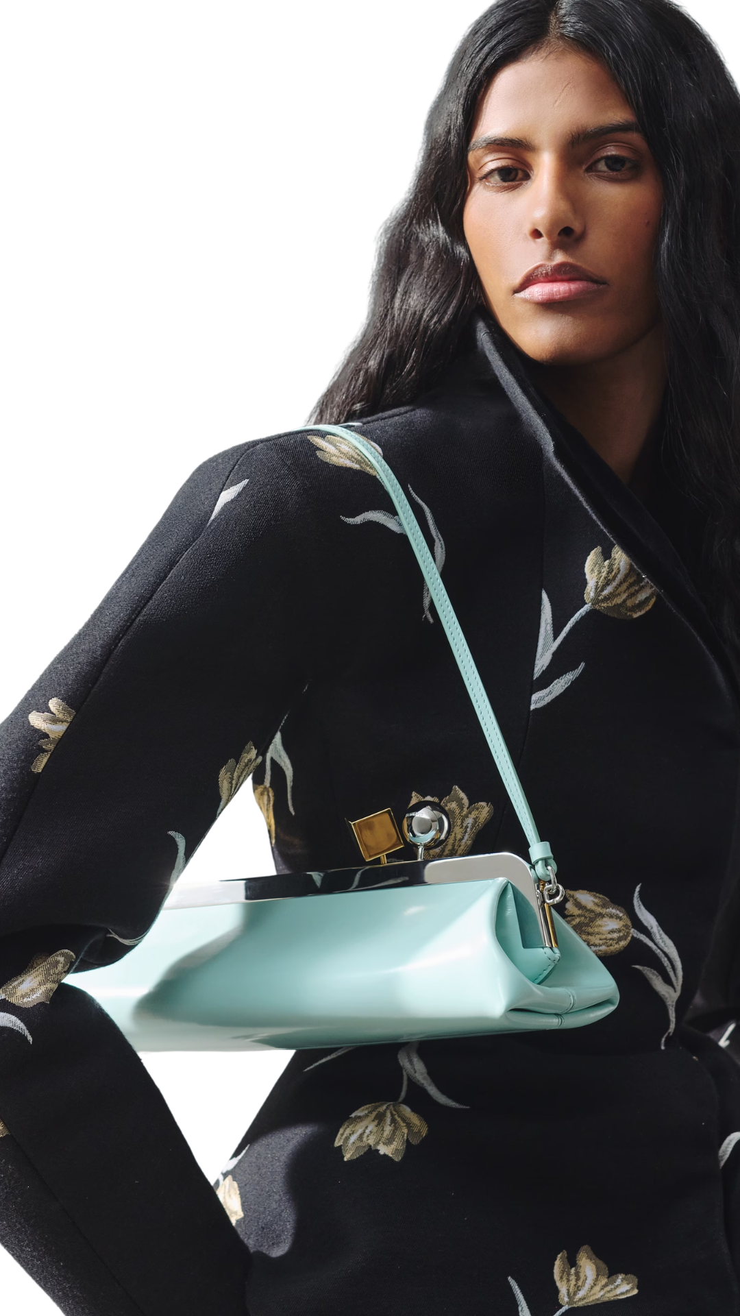 The Salon Clutch in Aqua