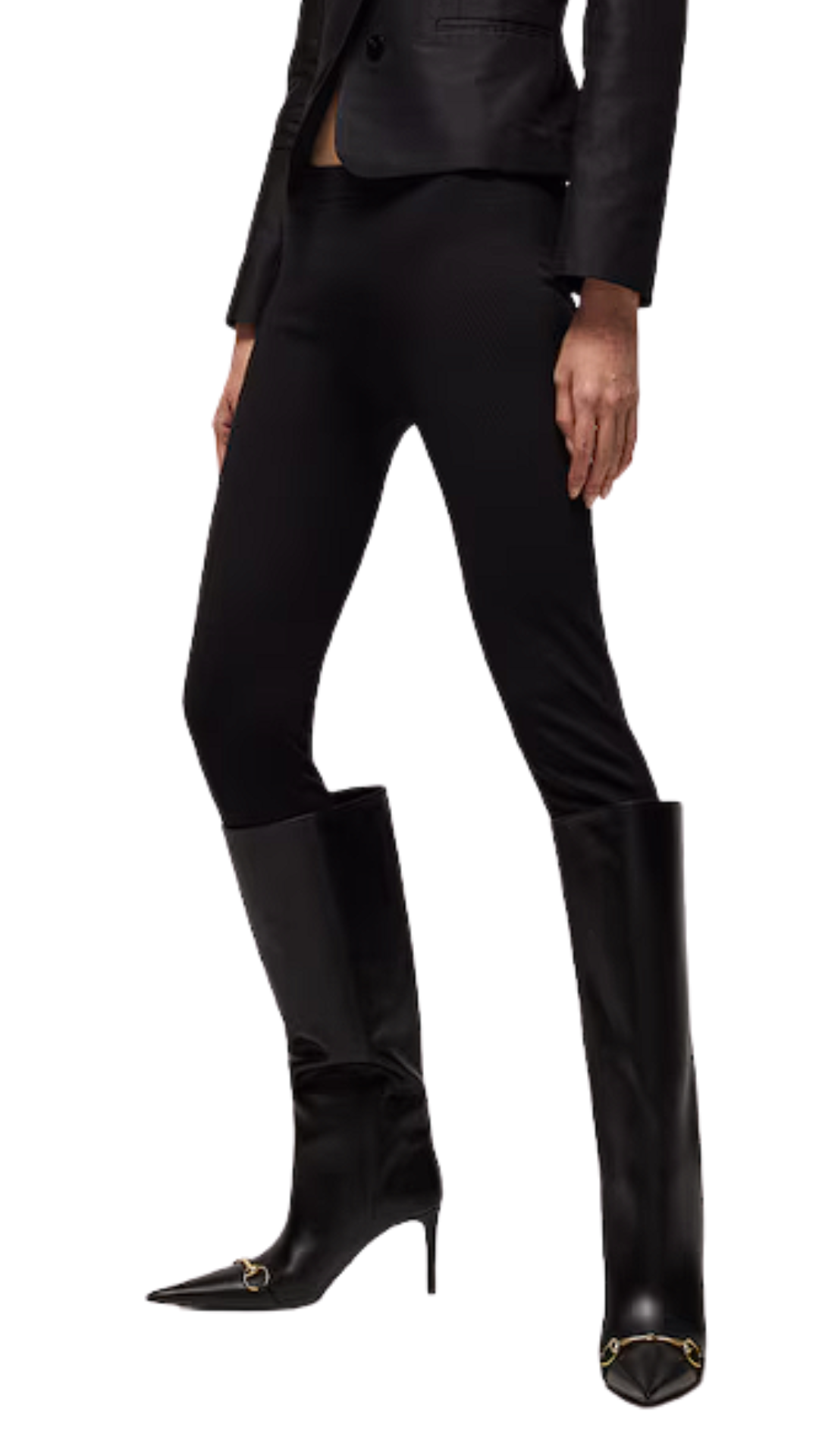 Donna Slip-on Boot in Black Leather