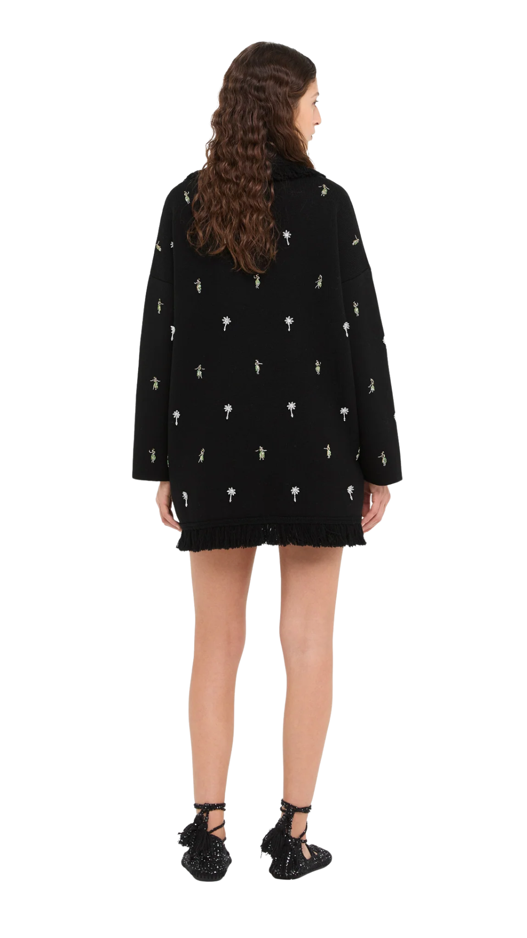 Dance With Me Cardigan in Black/Multicolor