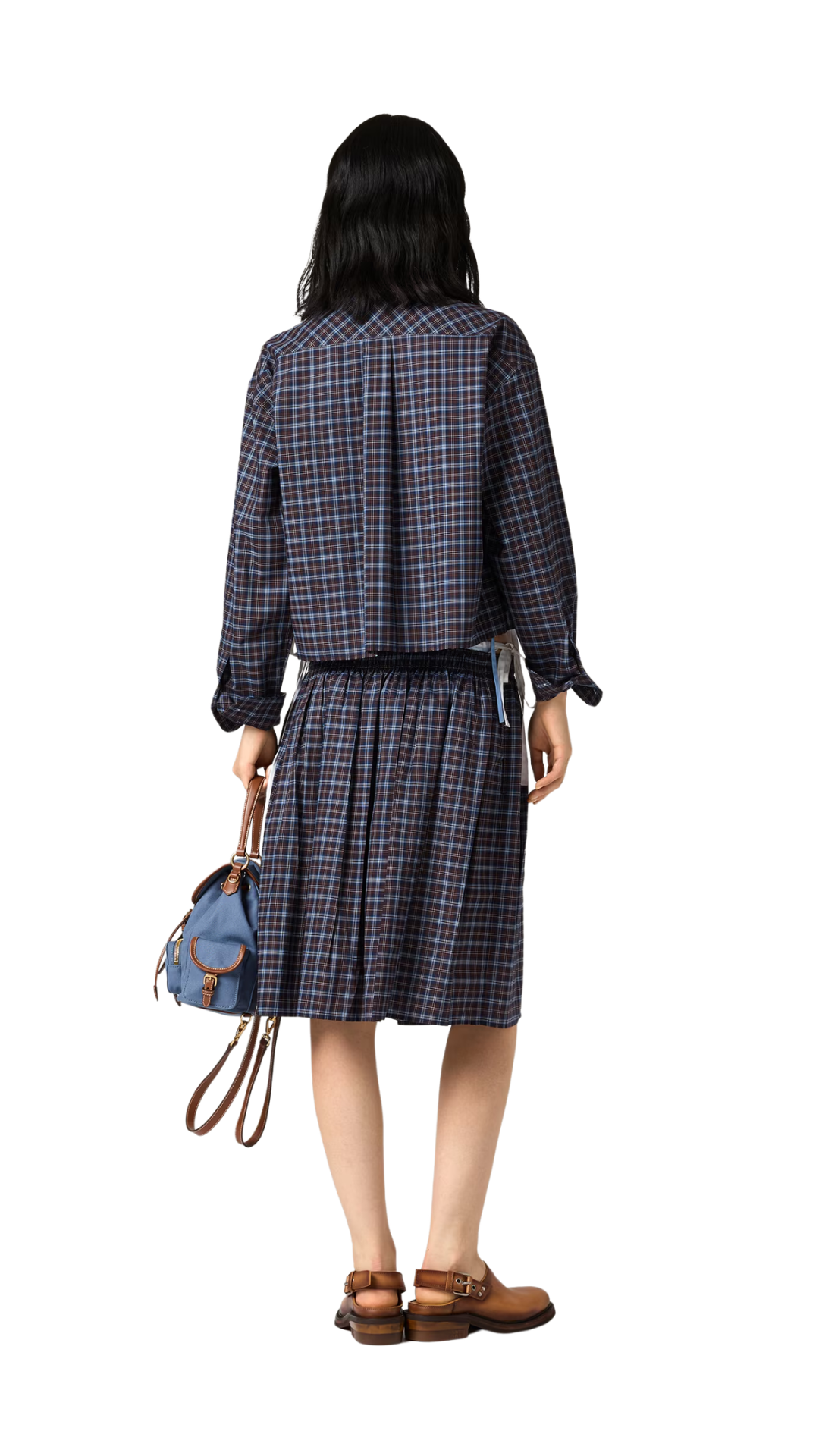 Plaid Shirt in Blue/Cocoa Brown
