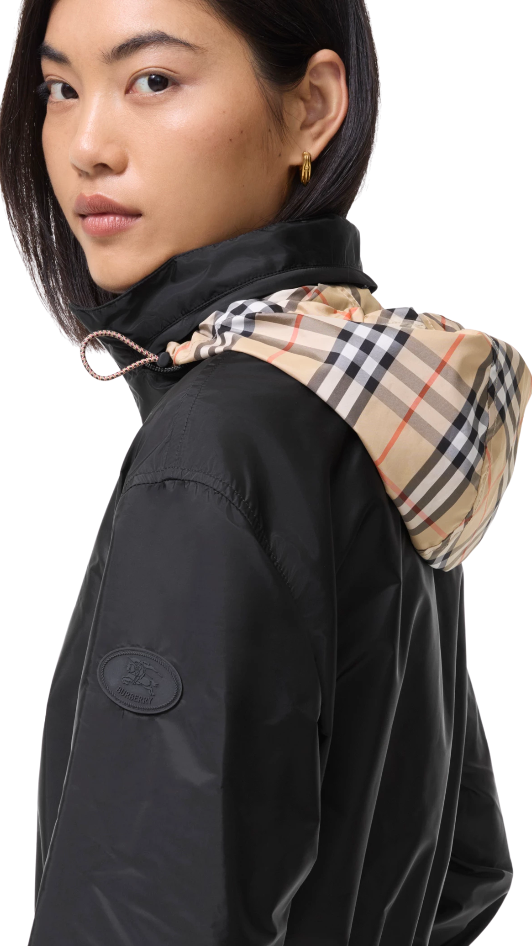 Short Nylon Blackpool Parka in Black