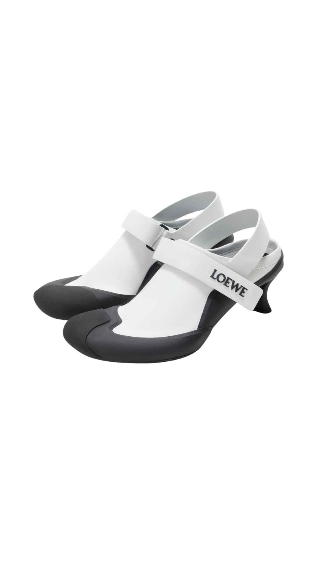 Dive Slingback in White Stretch Calfskin