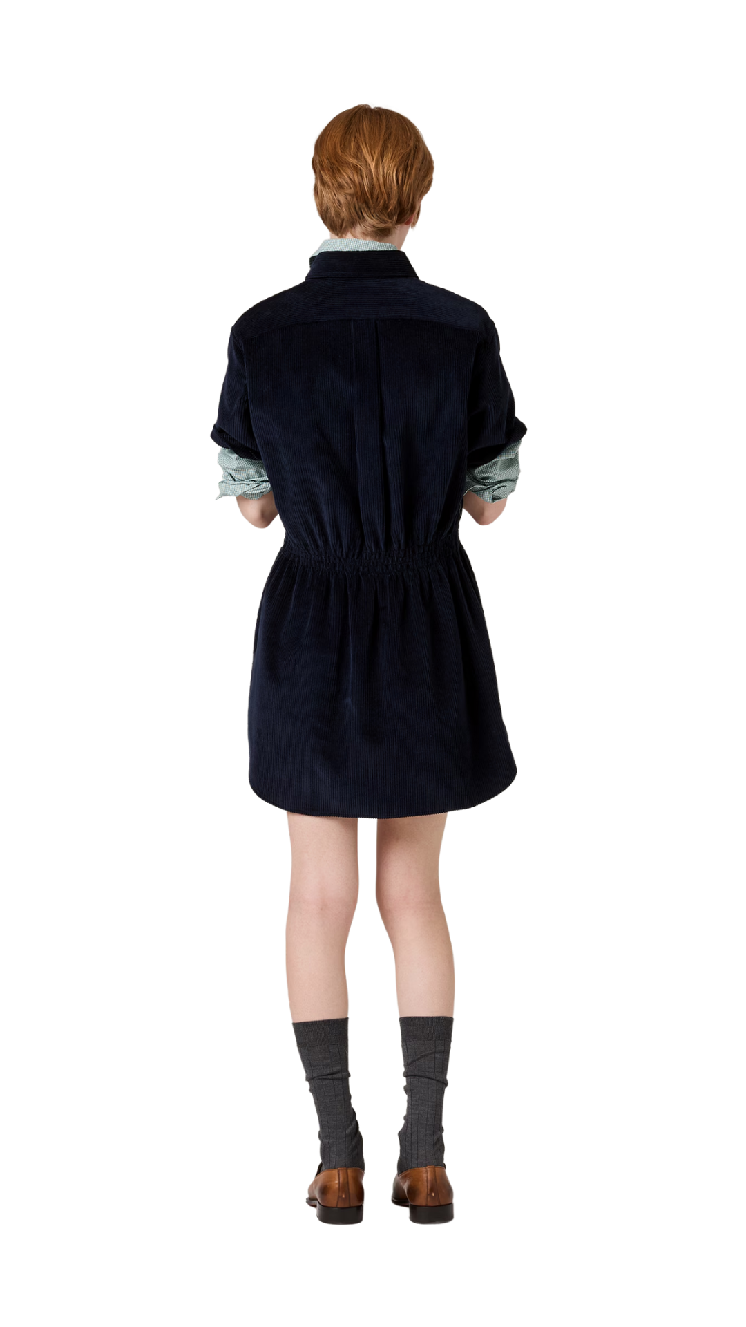 Corduroy Dress in Navy