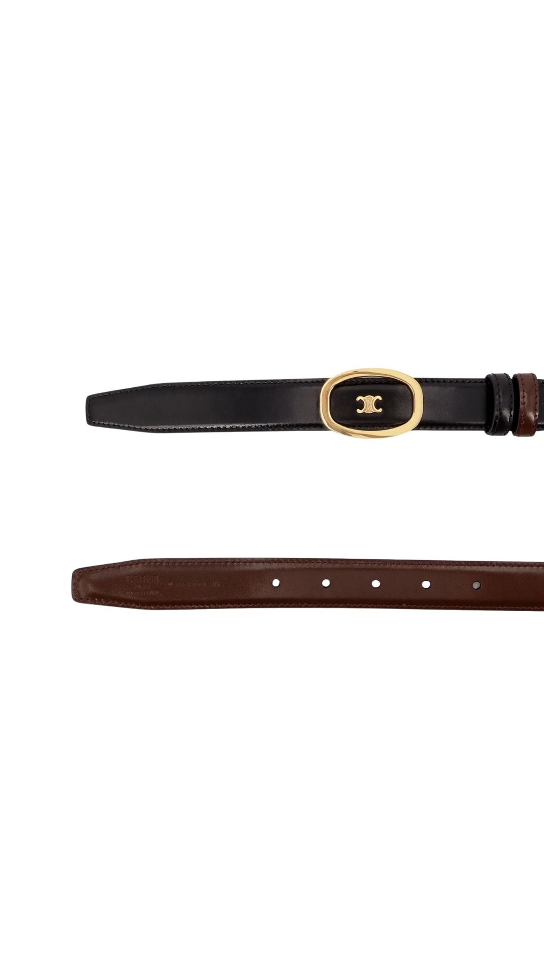 Reversible Leather Belt in Black/Brown